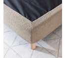 Cache-sommier Bouclette Intégral Beige 90x190 Cm