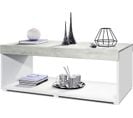 Table Basse Blanche/béton (lxhxp): 104 X 40,5 X 58