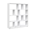 Etagère Bibliothèque  12 Compartiments Blanc  131,6 X 143 X 29 Cm (lxhxp)