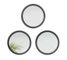 Ensemble De 3 Miroirs 50 Cm Noir Mat