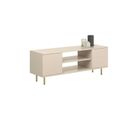 Meuble Ton Beige TV 135 X 40 X 48  Cm Pieds Métal