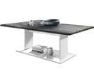 Table De Salon Table Basse   En Blanc Avec Plateau De Dessus En Marbre Graphite 40 X 120 X 70