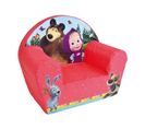 Fauteuil Club Imprimé Pour Enfant Thème Imprimé Masha Et Michka Couleur Rouge