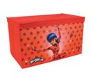 Coffre à Jouets Miraculous Rouge, En Tissus Pour Enfant