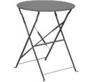 Table Ronde En Acier 60 Cm Cuba Gris