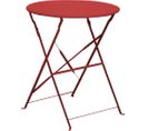 Table Ronde En Acier 60 Cm Cuba Rouge