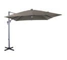 Parasol Déporté En Aluminium 2.7 M Avec LEDs Gris Et Taupe