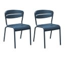 Chaises Terrasse En Aluminium Haora (lot De 2) Bleu