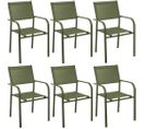 Fauteuil En Aluminium Duca (lot De 6) Vert