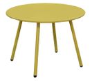 Table Basse Jardin Ronde En Acier Rio 50 Cm Moutarde