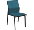 Chaise De Jardin Empilable Delia Graphite Et Bleu