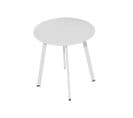 Table Basse De Jardin En Acier Massai 45 Cm Blanc