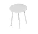 Table Basse De Jardin En Acier Massai 50 Cm Blanc