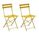 Chaises Pliantes En Acier Cuba (lot De 2) Miel