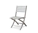 Chaise De Jardin Pliante En Aluminium Gris - Marius