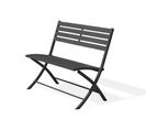 Banc De Jardin Pliant En Aluminium Gris Anthracite - Marius