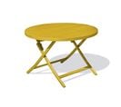 Table De Jardin Ronde Pliante En Aluminium Jaune Moutarde - Marius