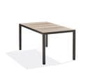 Table De Jardin En Alu Anthracite Plateau En Polywood Imitation Bois - Boston