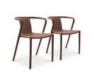 Lot De 2 Fauteuils De Jardin Empilables En Polypropylène Terracotta - Diego