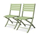 Lot De 2 Chaises De Jardin En Aluminium Vert Lagune - Marius