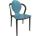 Chaise Design En Polypropylène Effet Glossy Bleu Paon