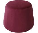 Pouf En Velours Dome Bordeaux