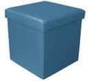 Pouf Coffre Pliable Oxford Bleu Canard