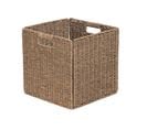 Panier De Rangement Pliable En Jonc De Mer 31x31x31cm