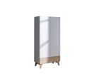 Armoire 2 Portes Haxo Blanc et Pin