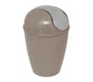 Mini-poubelle De Salle De Bain 1.7l Avec Couvercle à Bascule  - Taupe