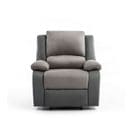 Relaxxo - Fauteuil Relaxation 1 Place Microfibre Et Simili Leo - Gris