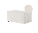 Clarisse - Pouf En Tissu Bouclette - Blanc