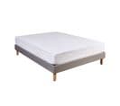 Protège Matelas Coton Molleton Bonnet 30 Blanc 160x210