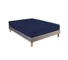 Drap Housse Coton Bonnet 27 Made In France Bleu Marine 140x200