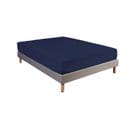 Drap Housse Coton Bonnet 27 Made In France Bleu Marine 160x200