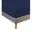 Drap Housse Coton Bonnet 27 Made In France Bleu Marine 90x200