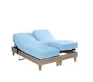 Drap Housse Jersey Tpr Pour Sommier Articulé Bleu 2x80x200