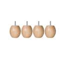 Pied Boule Bois (lot De 4)