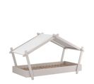 Lit Cabane En Bois Massif Gris 90x200