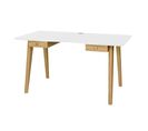 Bureau 2 Tiroirs Blanc