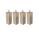 Pied Carré Bois Nature (lot De 4)