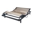 Sommier Électrique Relaxation Extra Plat Gris 140x190