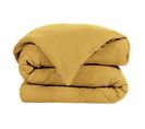 Housse De Couette Double Gaze De Coton Jaune 240x220 Cm