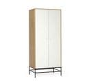 Armoire 2 Portes Blanc Motif Losange