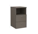 Chevet 2 Tiroirs Et 1 Niche En Bois Gris