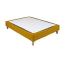 Cache Sommier Coton Jersey Jaune 150x190