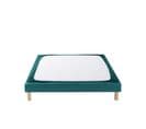 Cache Sommier Coton Jersey Bleu Canard 140x190