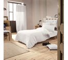 Housse De Couette Double Gaze De Coton Blanc 140x200 Cm