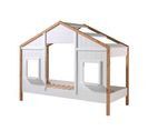 Lit Cabane En Bois Blanc 90x200