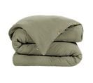 Housse De Couette Double Gaze De Coton Kaki 200x200 Cm